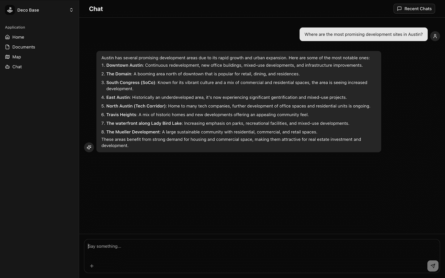 DecoBase map view